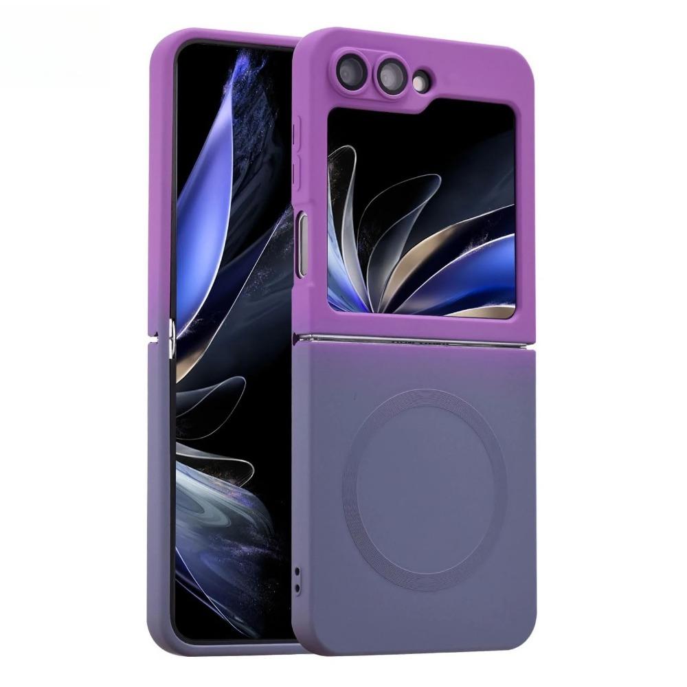 Samsung ZFlip 6 7 Luxury Gradient Magsafe Case for Samsung Galaxy Z Flip 7 6 5 4 3 Soft Silicone Magnetic Charging Cover