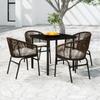 VidaXL 5-Piece Garden Dining Set Brown 3099228