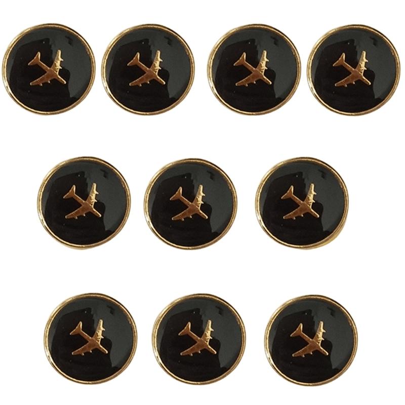 Mixed Sewing Buttons Easy Install Uniform Buttons Durability Uniform Suitable for Airline and Airport Academy Students