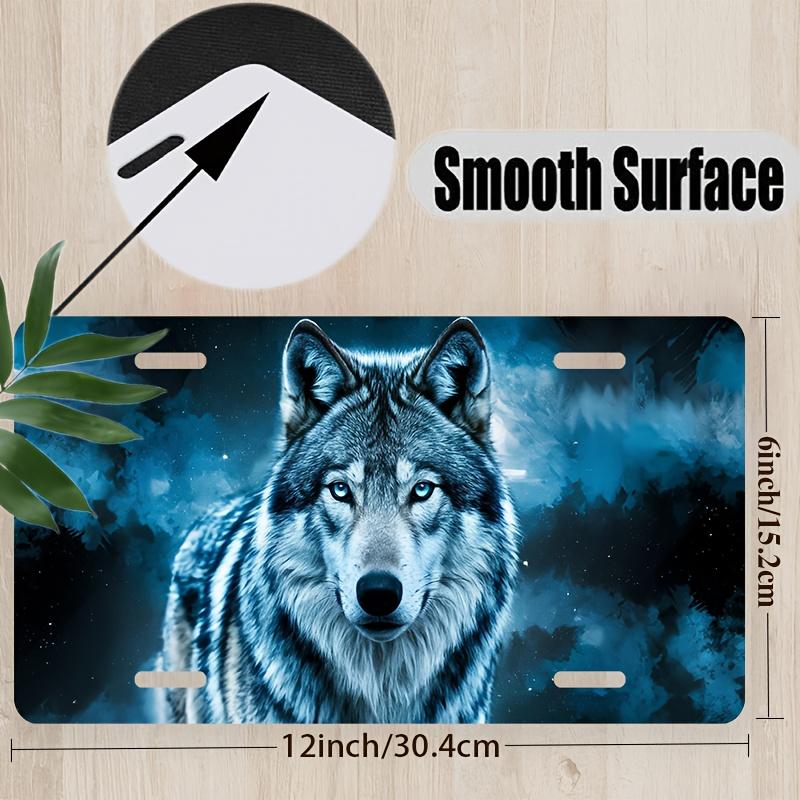 

Vintage Mysterious BlueEyed Wolf Night Forest License Plate D Flat Aluminum Tin Sign Wall Art Decor for Garage Bar Man Cave an 15x30cm(5.9x7.8inch)