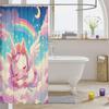 Einhorn Duschvorhang Fantasy Einhorn Thema Badezimmer Duschvorhang Sets Mädchen Mond Galaxie Sternenhimmel Stoff Duschvorhang