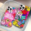 Gifts Mr Men And Little MisS Silver Gradient Pleated Water Ripple Phone Case For IPhone 17 16 15 14 13 12 11 Pro Max