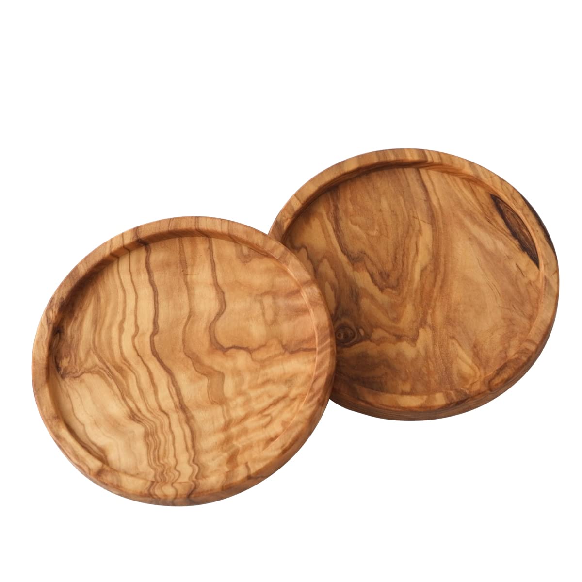 

Arte Legno Altereno Wooden Coasters, Stylish Tabletop Tray, Set of 2 (Round, Large)