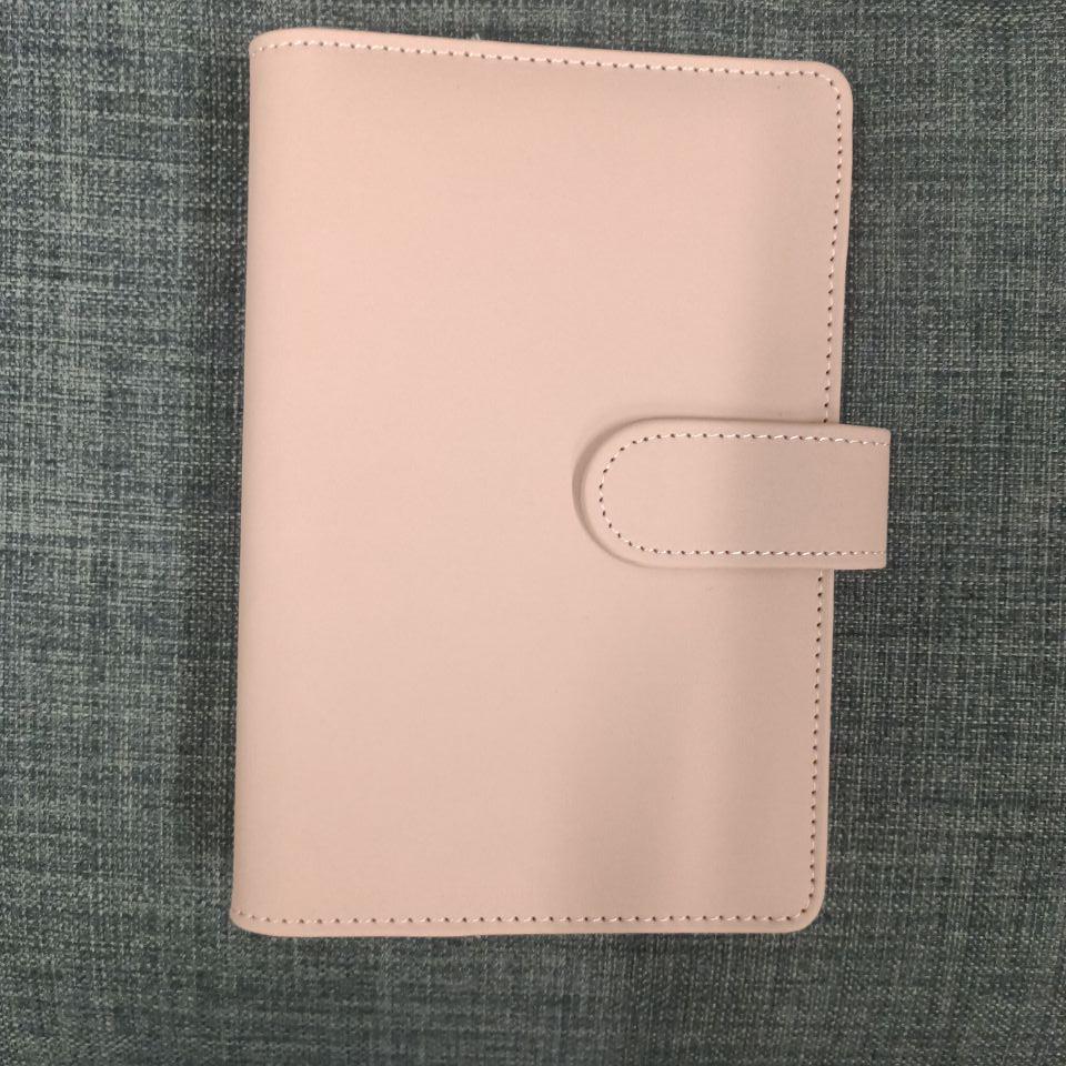 A4 A5 A6 Budget Binder File Holder Loose Leaf PU Leather Notebook Budget Binder with Prong Rings for Students Journal Business
