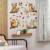 Cute Forest Animals and Leaf and Flower Bedroom Children's Room Decorative Wall Stickers