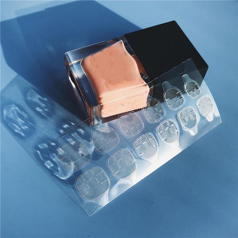 24 Pieces Transparent Jelly Nail Adhesive Stickers - Wearable Yellow Glue Nail Tips & Tools