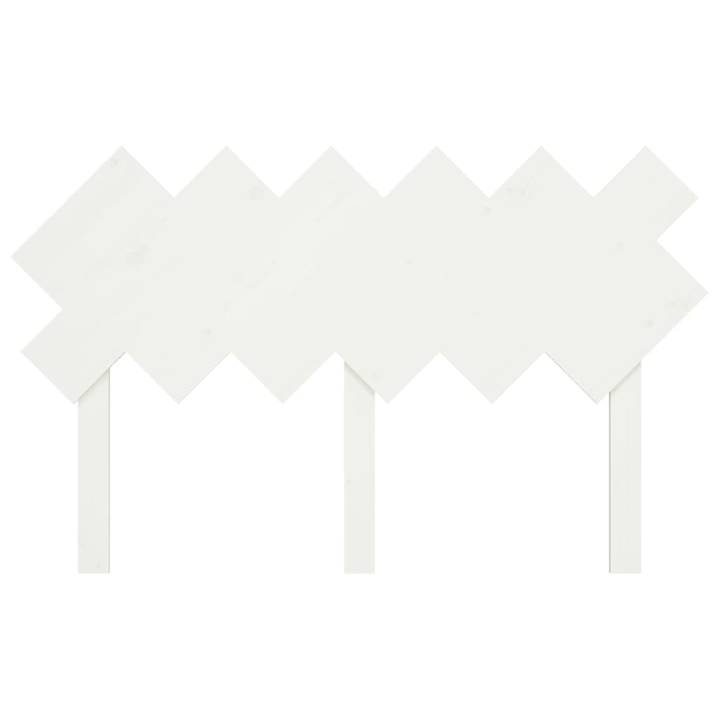 Vidaxl Wezgłowie Łóżka, Białe, 132X3X81 Cm, Lite Drewno Sosnowe