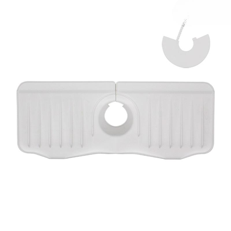 Sink Faucet Drain Mat Large Extended Thick Silicone Drain Drying Mat Storage Mat