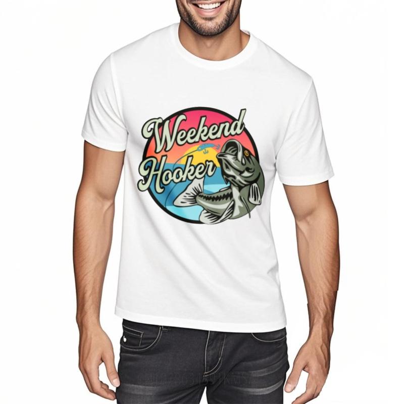 Travel For him short sleeve tshirt Casual Weekend Hooker Fishing Fish Design Anime For man Top tees Mens Tshirt Essential Tee