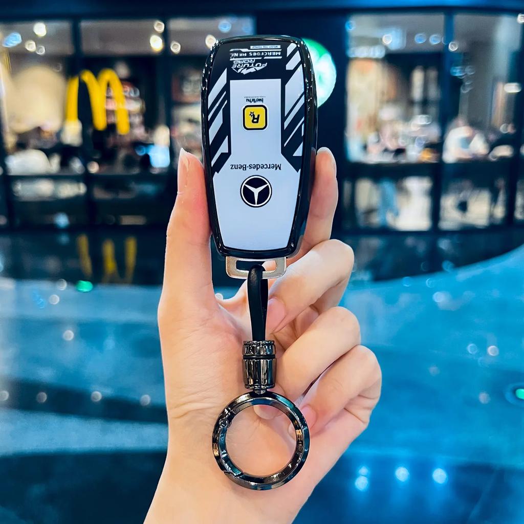 TXF4 Fashion TPU Car Key Case Cover For Mercedes Benz A C E S G Class GLC CLE CLA GLB GLS W177 W205 W213 W222 X167 AMG Keychain Fob