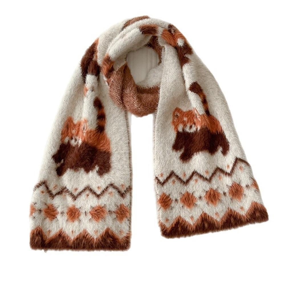 Cat Winter Scarf Warm Pashmina Cute Mink Wool Scarf  Women