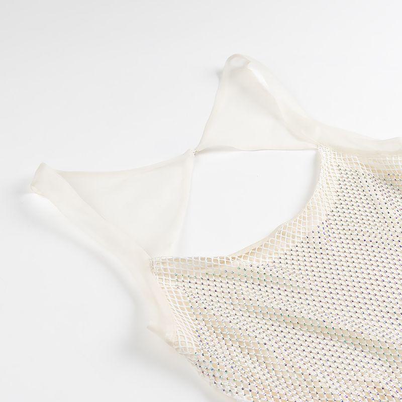 Kaslead New Arrival Women's Fashion Style Fashion Simple Slim-Fit Figure Flattering Shiny Diamond Skirt