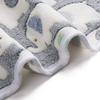 Pet Winter Blanket Super Soft Elephant Pattern Cozy Coral Fleece Cartoon Style Washable Dog Puppy Cat Throw Cage Sleeping Blanket
