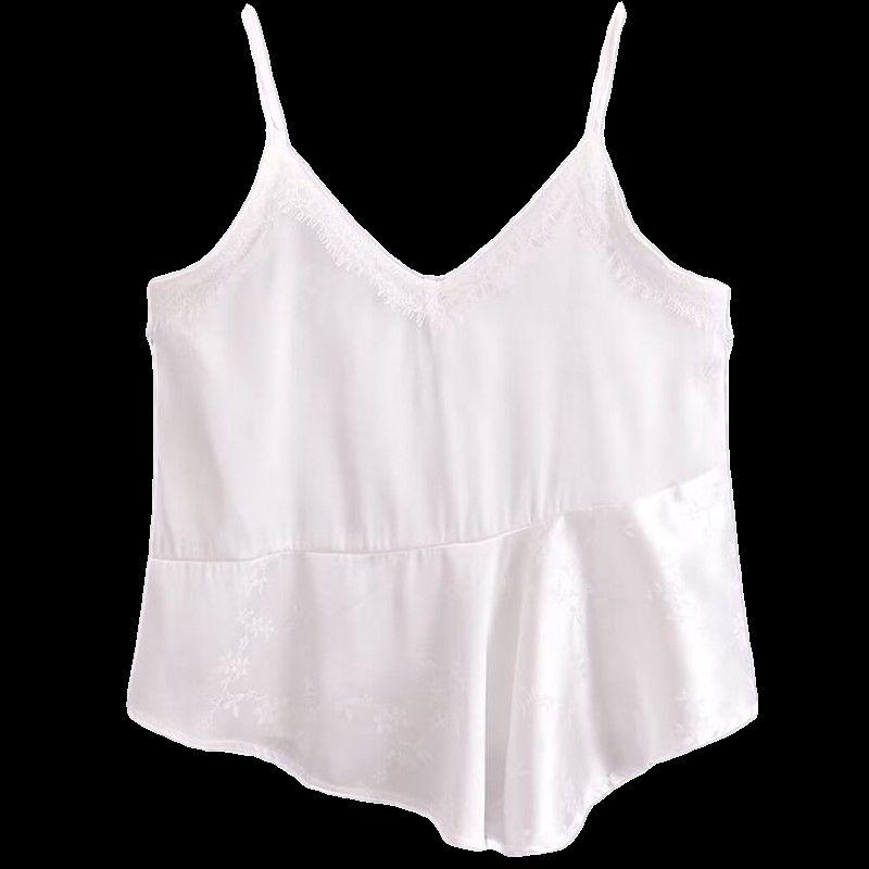 European and American Women's Clothing Summer New Fashion Sexy Sweet Loose Jacquard Lace Camisole 1165073 250