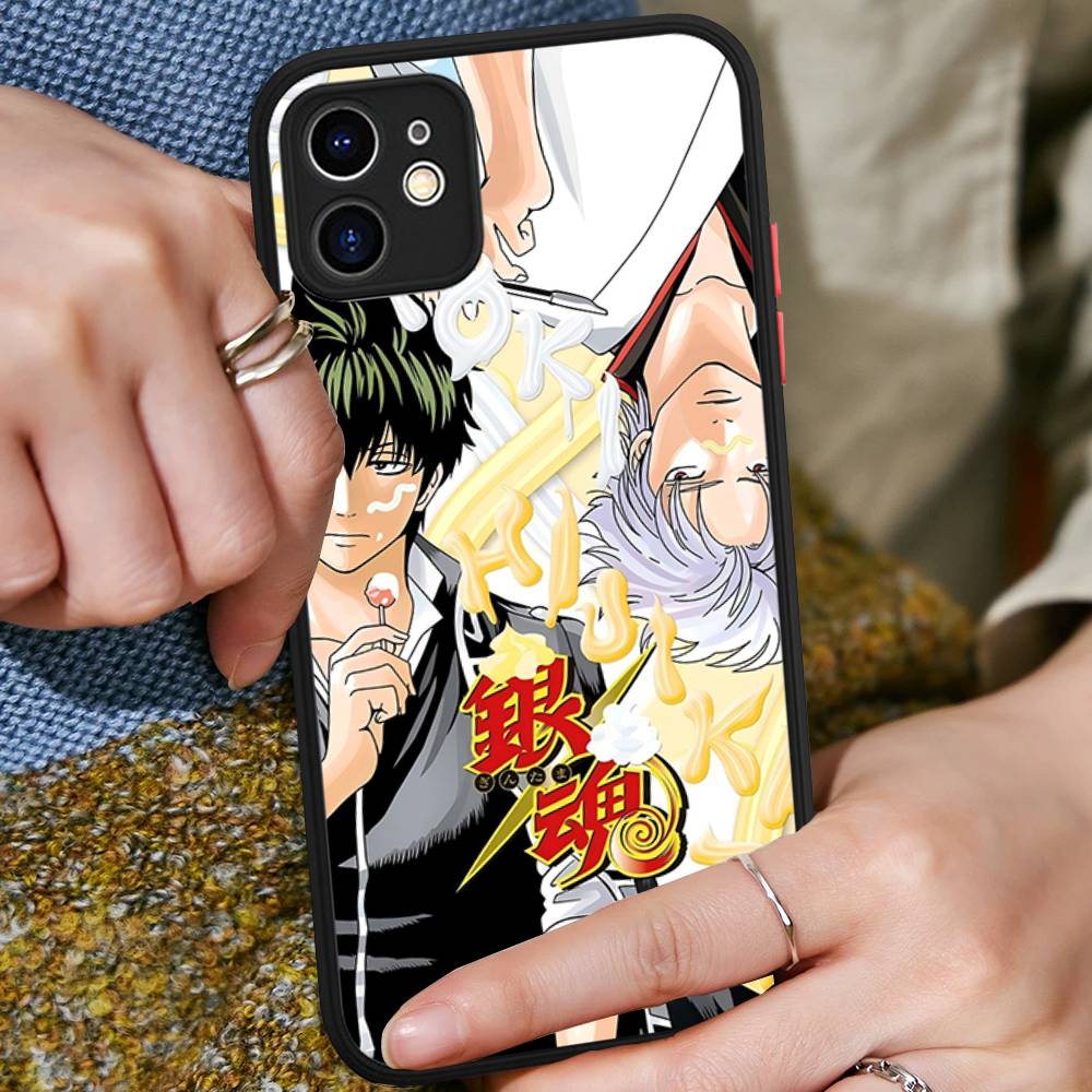 

G-GINTAMA Anime Phone Case For IPhone 16 15 14 11 12 13 Pro Max X Plus XS MAX Translucent Matte Cover iphone 11pro