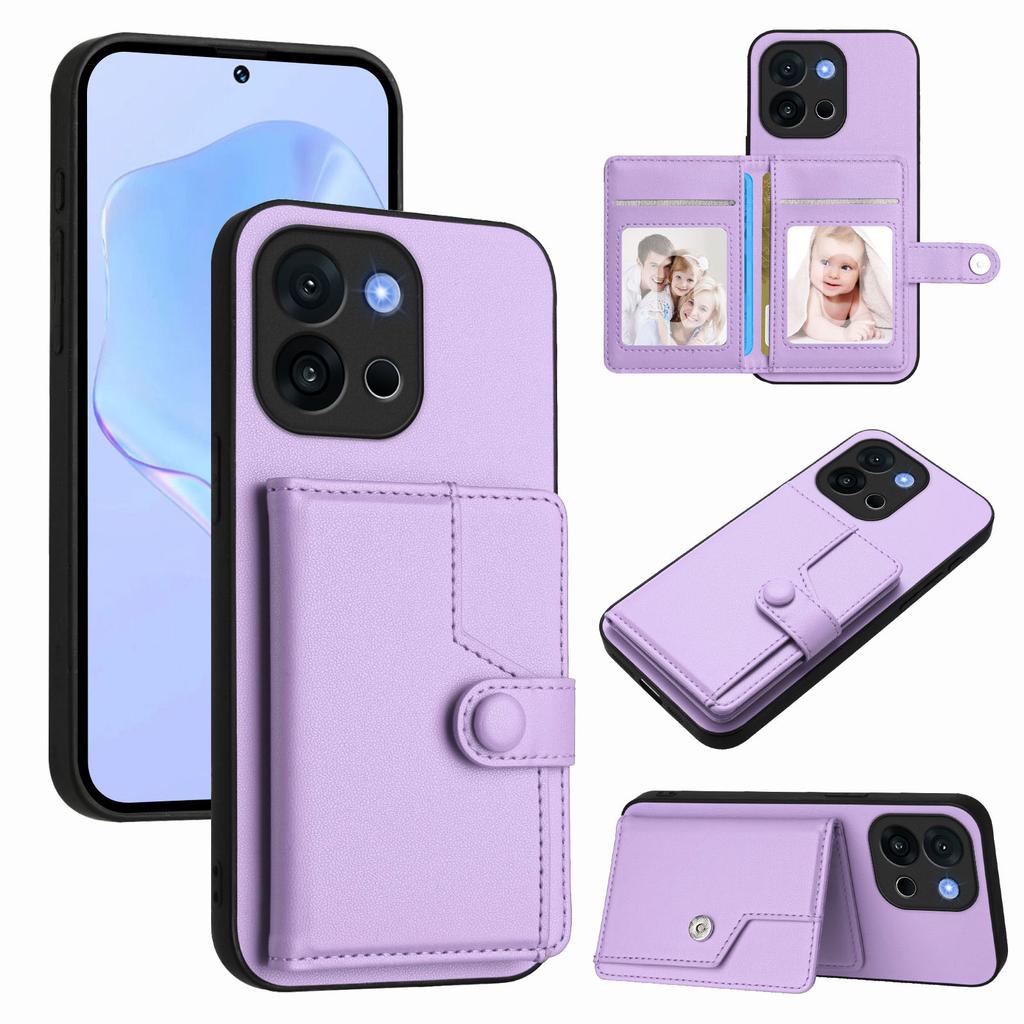 For OnePlus 13T 5G Case RFID Blocking Card Holder Kickstand TPU + PU Leather Phone Back Cover