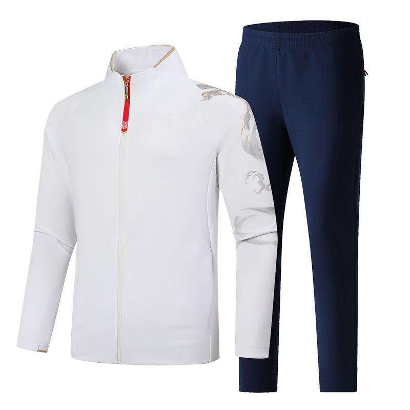New Autumn Chinese Team Tracksuit with Printed Casual Sportswear