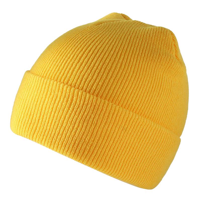 

Унисекс Ретро Вязаная Шапка: Уличный стиль Осень/Зима One Size Adjustable жёлтый