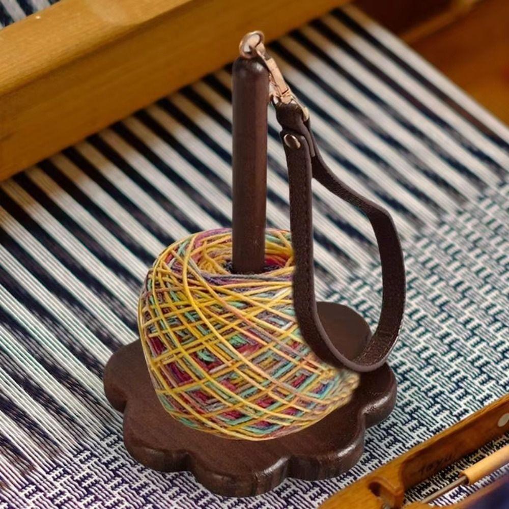 Wooden Wrist Yarn Holder Wool Ball Thread Spool DIY Yarn Stand  Knitting Tool