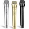 Facmogu 3-Piece Fake Microphone Set Plastic Realistic Microphone Kids Halloween Role Play Toy Karaoke Stage Props Birthday Celebration Girls Boys