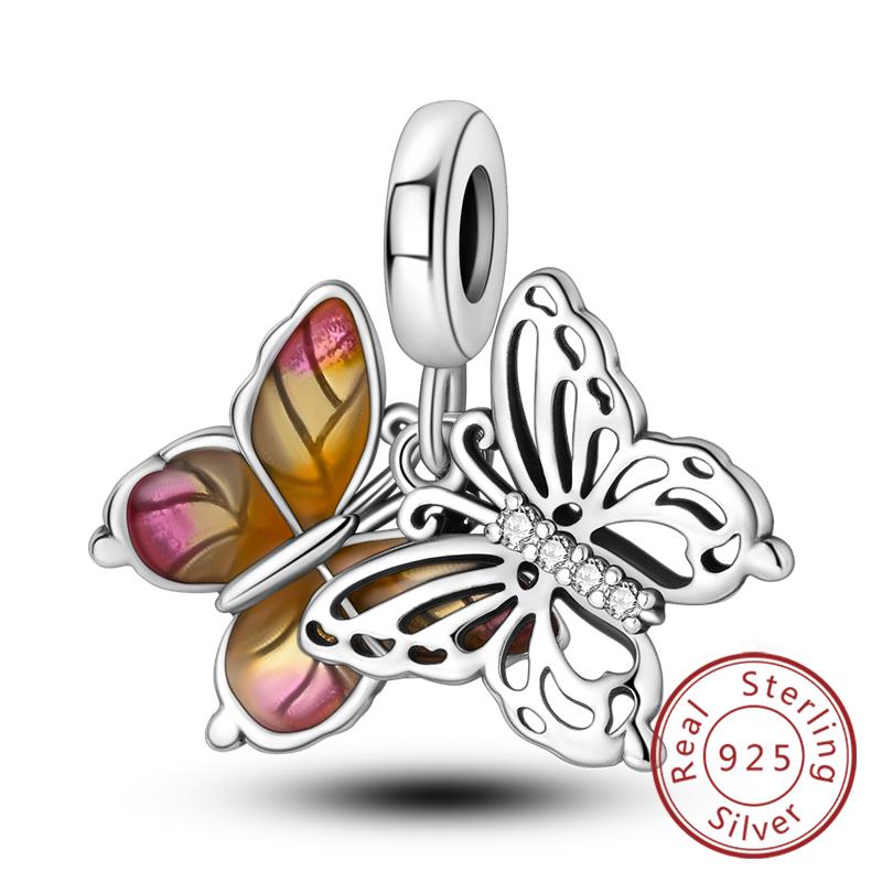 Original Charms Beads Pendan Copper Firefly Bee Butterfly Hummingbird Charm For Bracelets Charm Women Jewelry Gift