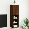 TV Cabinet with LED Lights Brown Oak Effect 12 x 12 x 40.2 in (L x W x H)