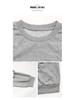 European & American Autumn Sweet Casual Bow Spliced Gray Round Neck Women's Sweatshirt
