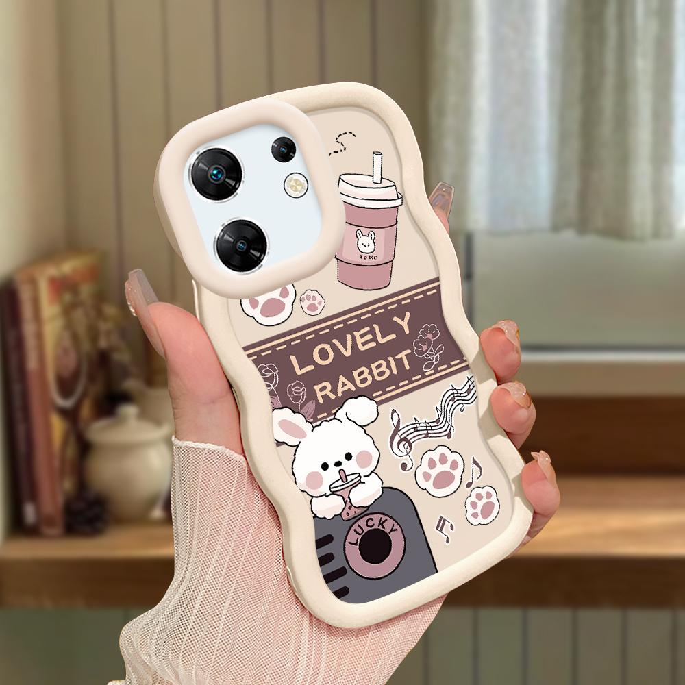 Big Wave Edge Weiches Silikonmaterial Macaron-Telefongehäuse Stoßfestes Schutzgummigehäuse für OPPO Reno Realme Infinix Tecno