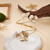 Boho Elegant Enamel Butterfly Flower Arm Cuff Bangle for Women Gold Color Adjustable Spiral Design Upper Arm Bracelet Jewelry