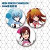 Evangelion Laser Badge Asuka Langley Rei Ayanami Misato Katsuragi Anime Merchandise Collectible Gift Fan Art Official Licensed