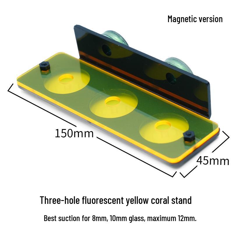 Fluorescent Acrylic Coral Propagation Base with Suction Cups for SPS and Soft Corals.