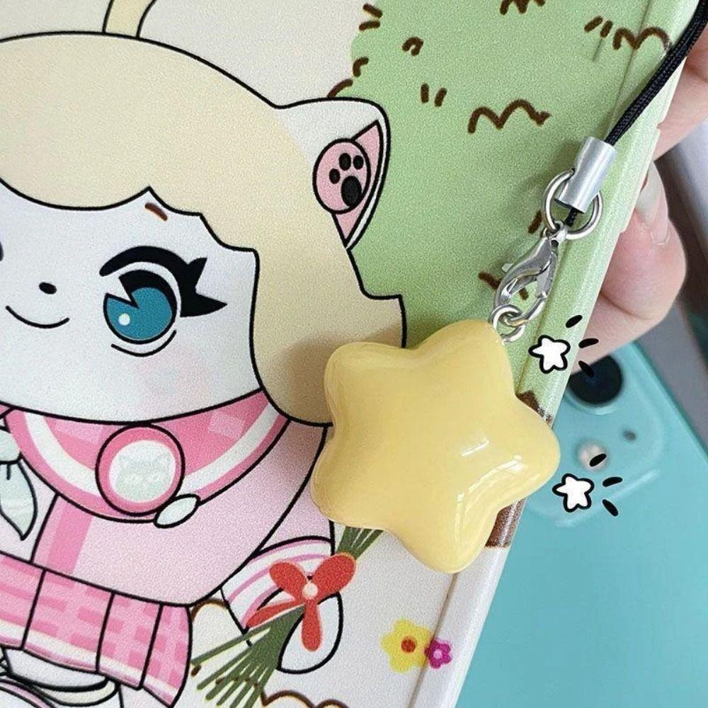 Pink/Yellow/Blue Phone Lanyard ins Keychain Pendant Cute Phone Charms Phone