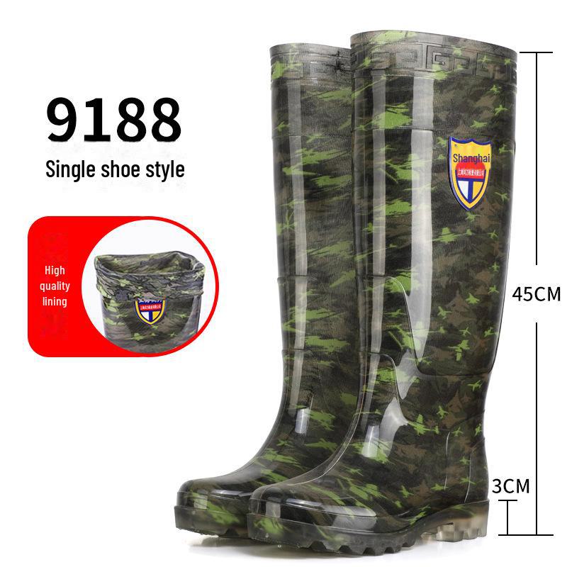 Herr 45 cm Extra Höga Vattentäta & Oljebeständiga Arbetskängor med Extra Tjock Sula över Knäet