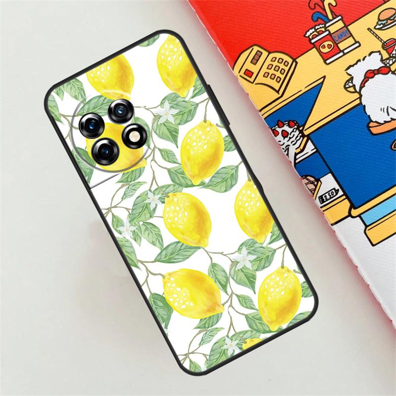 Fruit Lemon Case For OnePlus 11 12 8 9 10 Pro 10R 9R 8T 10T 12R Nord N10 N20 N30 CE 4 3 2 Lite Cover