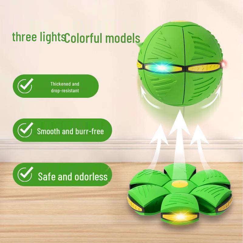 Self-Entertainment Elastic Dog Toy: Magic Flying Saucer, Deformable Foot-Stomping Ball, Educational Outdoor Sports Toy.