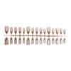 30-Piece Set of Hand-Painted Gold Line Cat Eye Press-On Nails - Advanced Whitening, Versatile Design