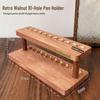 Retro Wooden Multifunctional Nail Art Pen & Brush Holder
