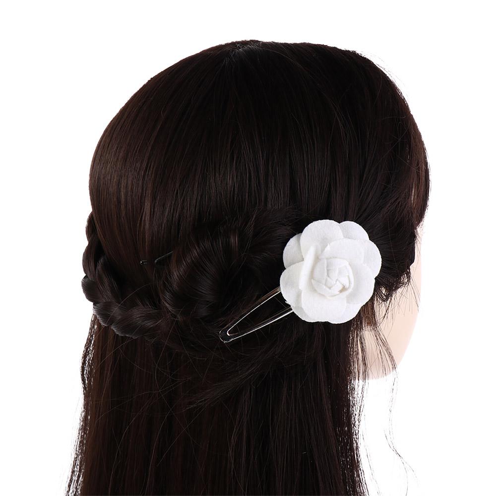 

Simple Style Flower Hairpin Soft Duckbill Clip Delicate White Barrettes Hair Fixation