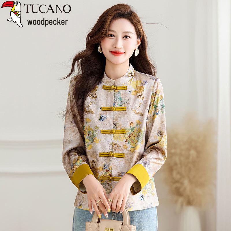 Woodpecker Women's New Chinese Style Stand-Collar Jacket