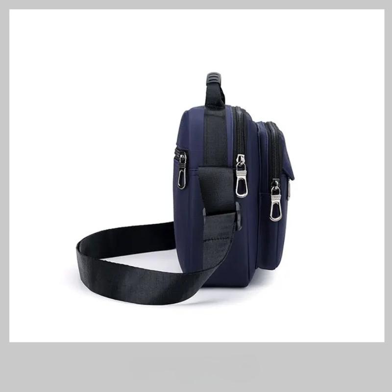 Men's Crossbody Bag - Multi-Compartment Business Shoulder Bag with Adjustable Strap, Compact Design for Travel & Everyday Use