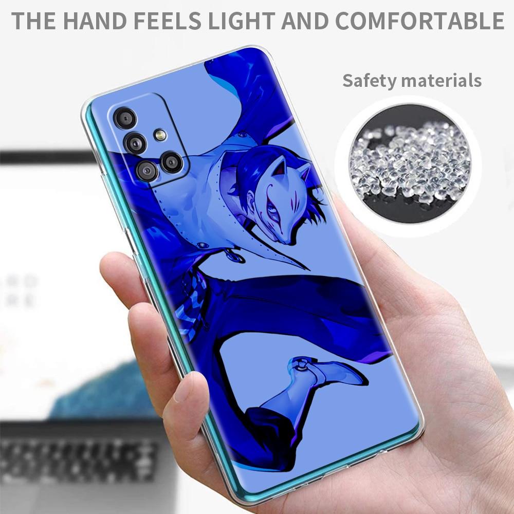 Persona 5 P5 Joker Phone Case For Samsung Galaxy A51 A71 A21S A12 A11 A31 A41 A52 A32 5G A72 A01 A50 A70 Silicone Clear Cover