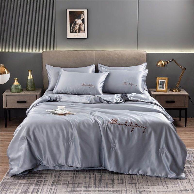 Cuvernă de vară, mătase, spălată, cu aer condiționat, cuvertură de vară, răcoroasă, lavabilă la mașină, pătură de răcire, respirabilă