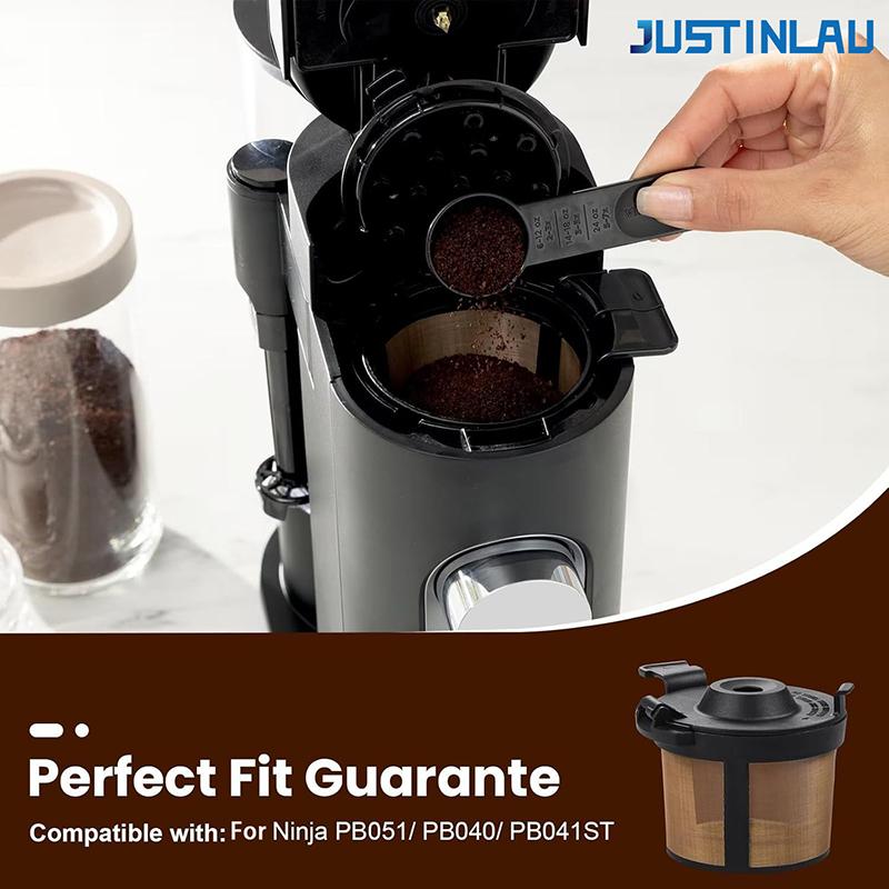  Coffee Filter Mesh for Ninja PB051/PB040/PB041ST Food-Crade Stainless Steel Filter Basket Reusable Coffee Accessories