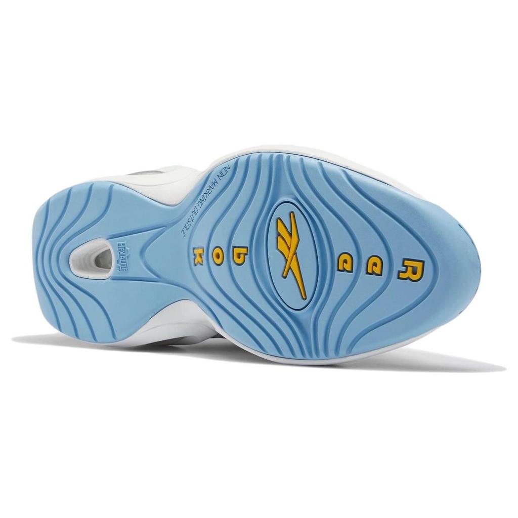 Reebok Mens Question Mid On To the Next Unisex Sneakers White Cloud-White Fluid-Blue GW8854