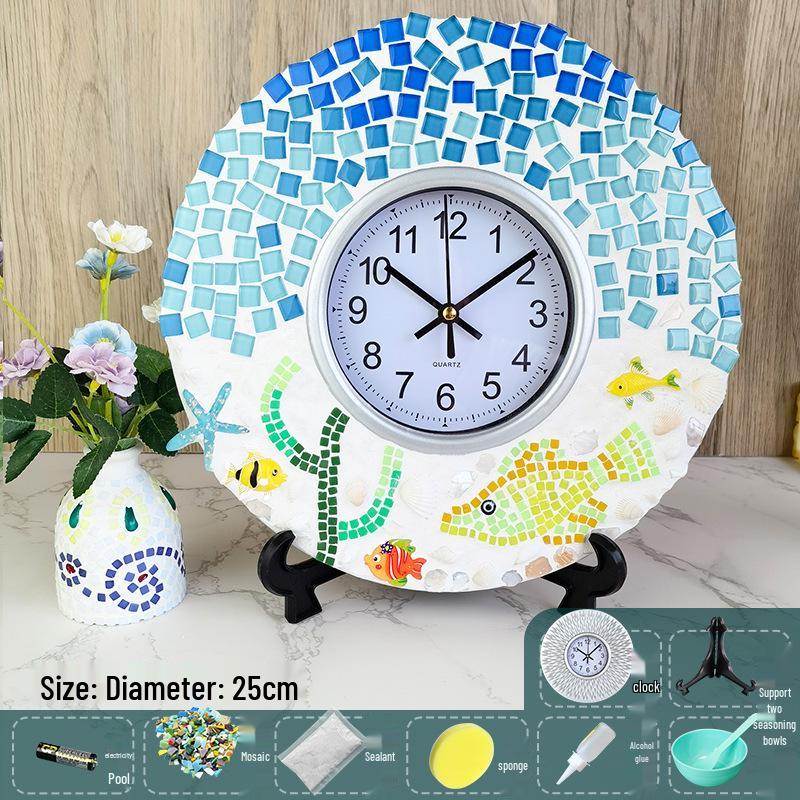 DIY Handmade Wall Clock Kit – Creative Collage for Children and Adults