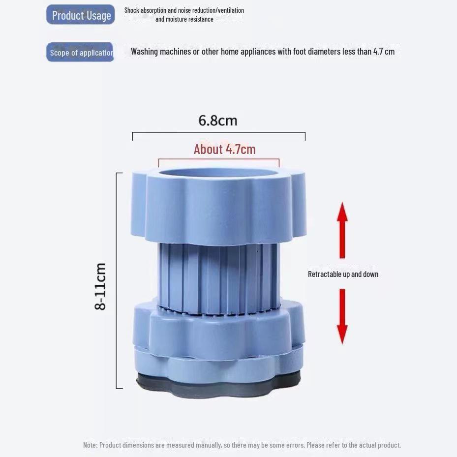 

Регулируемая противоскользящая амортизирующая подставка для стиральных машин и бытовой техники