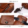 Ateng Mini Shoulder Bag with Smartphone Leather Belt Stylish Genuine Cowhide 5 Crossbody Style Men's Storage, Compact, Multifunctional, Outdoor,