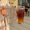Qiwei Large Capacity Glass Straw Cup with Handle and Lid