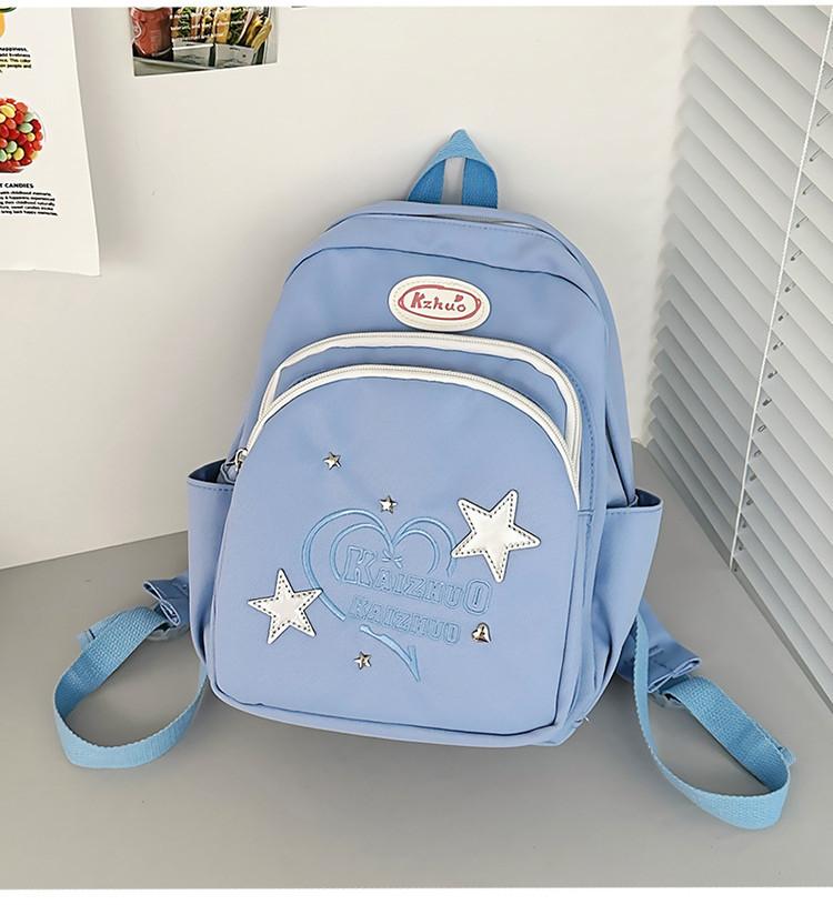 

Stylish Blue And White Nylon Backpack For Kids And Adults Ideal For School And Outdoor Activities Blue Small