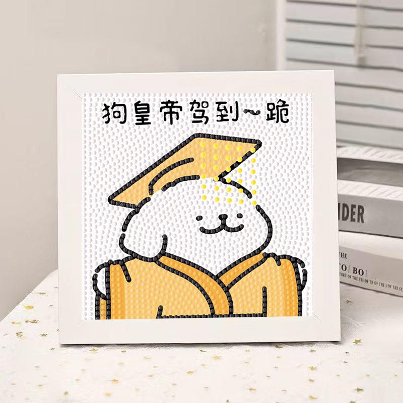 High-End Diamond Painting Diy Van Gogh Starry Sky Cat Creative Handmade Toy Table Decoration Diamond Painting With Frame